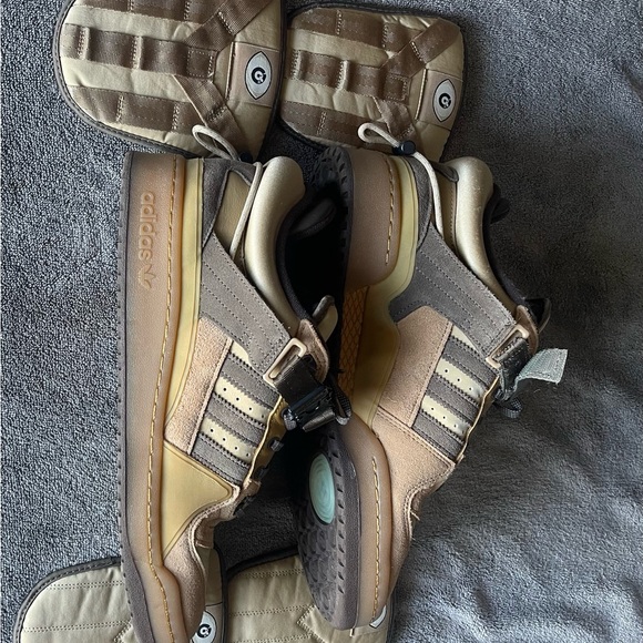 Bad Bunny First Cafe Forum Adidas Beige and Brown Casual Sneakers